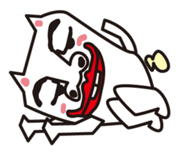 Cat of a strange face sticker #1431681