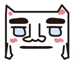 Cat of a strange face sticker #1431686