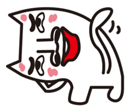 Cat of a strange face sticker #1431694