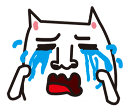 Cat of a strange face sticker #1431695