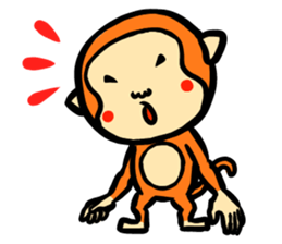 Easily elated monkey sticker #1431870