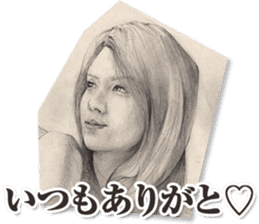 Beauty and a pencil sketch sticker #1434142