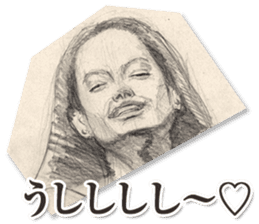Beauty and a pencil sketch sticker #1434151