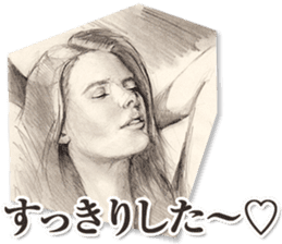 Beauty and a pencil sketch sticker #1434155