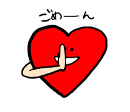Mr.Red Heart sticker #1434594