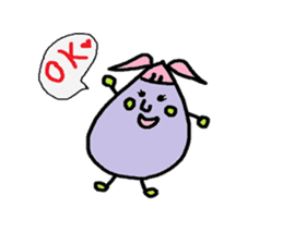 eggplant character sticker #1434859