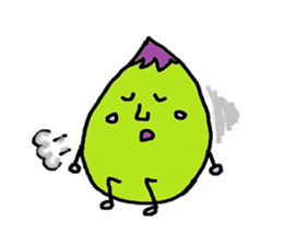 eggplant character sticker #1434862