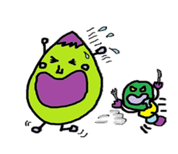 eggplant character sticker #1434880