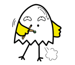 Broken Egg Chick sticker #1435379