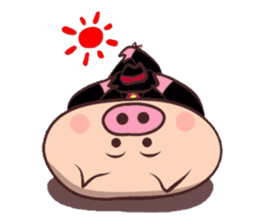 Hard-boiled pig 2 sticker #1437341