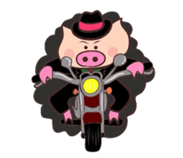 Hard-boiled pig 2 sticker #1437343