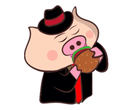 Hard-boiled pig 2 sticker #1437347