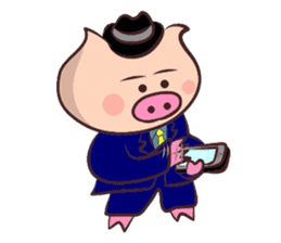 Hard-boiled pig 2 sticker #1437366