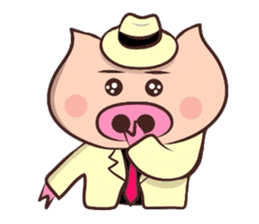 Hard-boiled pig 2 sticker #1437373