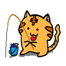Nyabashi of the cat of a tiger pattern sticker #1438855