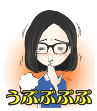 Glasses Girls 02 sticker #1438876