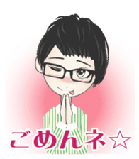 Glasses Girls 02 sticker #1438890