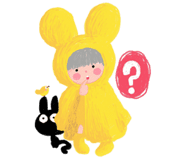 The Girl With The Yellow Raincoat sticker #1439426