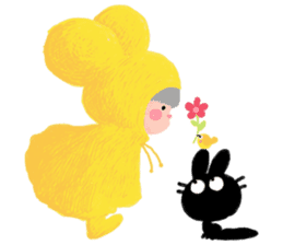 The Girl With The Yellow Raincoat sticker #1439440