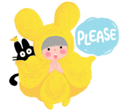 The Girl With The Yellow Raincoat sticker #1439445