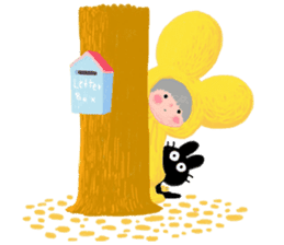 The Girl With The Yellow Raincoat sticker #1439448