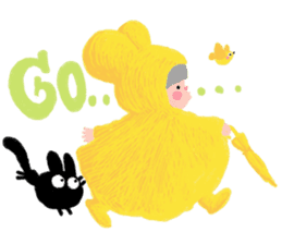 The Girl With The Yellow Raincoat sticker #1439450