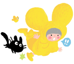 The Girl With The Yellow Raincoat sticker #1439451