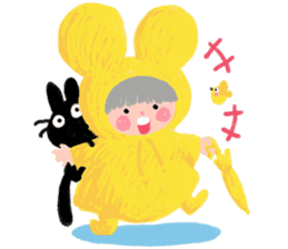 The Girl With The Yellow Raincoat sticker #1439455