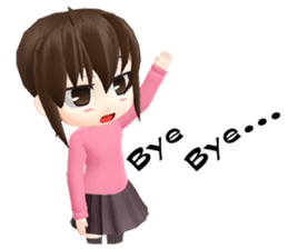 Pinky - The little girl pink shirt (Eng) sticker #1439819