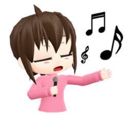 Pinky - The little girl pink shirt (Eng) sticker #1439822