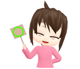 Pinky - The little girl pink shirt (Eng) sticker #1439825