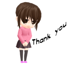 Pinky - The little girl pink shirt (Eng) sticker #1439826