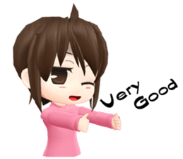 Pinky - The little girl pink shirt (Eng) sticker #1439827