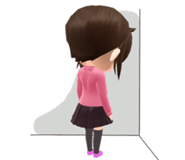 Pinky - The little girl pink shirt (Eng) sticker #1439829