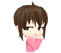 Pinky - The little girl pink shirt (Eng) sticker #1439830