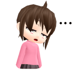 Pinky - The little girl pink shirt (Eng) sticker #1439832