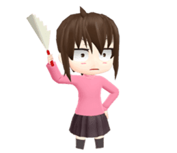 Pinky - The little girl pink shirt (Eng) sticker #1439834