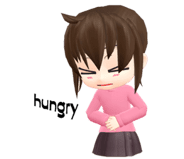 Pinky - The little girl pink shirt (Eng) sticker #1439835