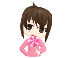 Pinky - The little girl pink shirt (Eng) sticker #1439837