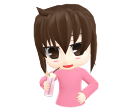 Pinky - The little girl pink shirt (Eng) sticker #1439838