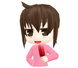 Pinky - The little girl pink shirt (Eng) sticker #1439839