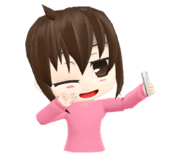 Pinky - The little girl pink shirt (Eng) sticker #1439841