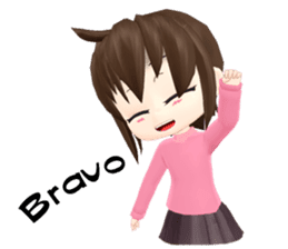 Pinky - The little girl pink shirt (Eng) sticker #1439843