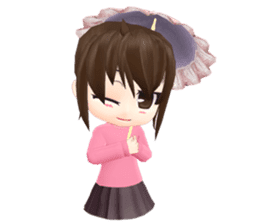 Pinky - The little girl pink shirt (Eng) sticker #1439845