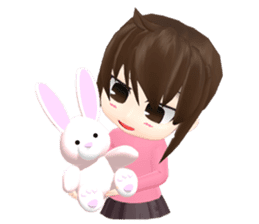 Pinky - The little girl pink shirt (Eng) sticker #1439846