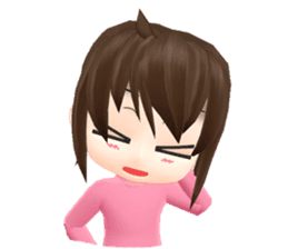 Pinky - The little girl pink shirt (Eng) sticker #1439849