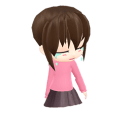 Pinky - The little girl pink shirt (Eng) sticker #1439850