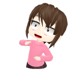 Pinky - The little girl pink shirt (Eng) sticker #1439851