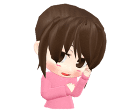 Pinky - The little girl pink shirt (Eng) sticker #1439852