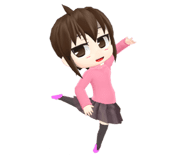 Pinky - The little girl pink shirt (Eng) sticker #1439853